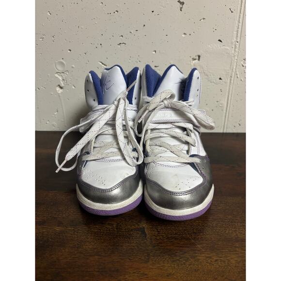 Jordan Flight 2009 Purple Silver High Top Youth Shoes Kids Sneakers 3Y Trendy